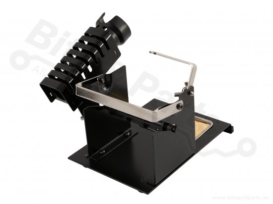 Soldering iron stand with solder holder and sponge
